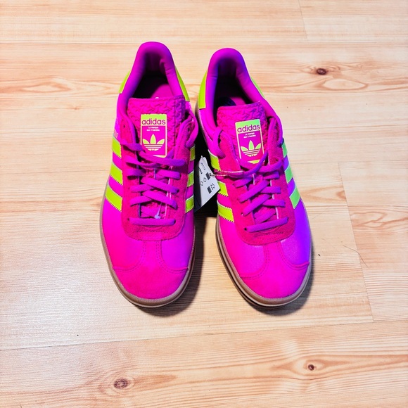 Adidas Gazelle Bold Womens Size 6.5 Shoes Sneakers Slime Fuchsia Pink Green NEW - Picture 3 of 10